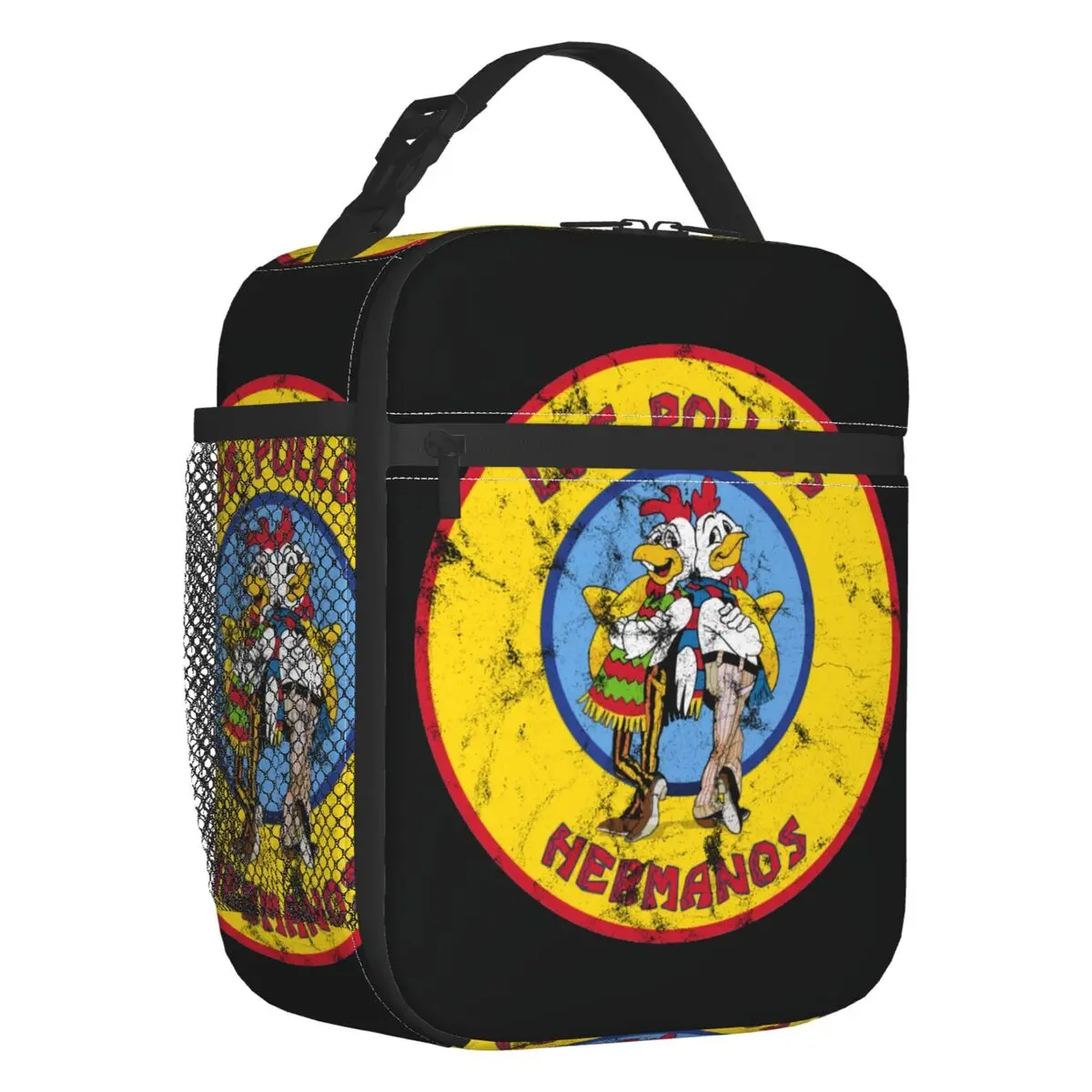 Distressed Breaking Bad Lunch Bag Men Women Cooler Thermal Los Pollos Hermanos Bullseye Insulated Lunch Box for Student School