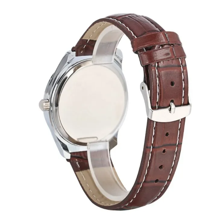 ساعات رجالية ذات علامة تجارية فاخرة ساعات يد كوارتز بسيطة للرجال حزام جلد موضة الأعمال ساعة رجالية relogios masculino