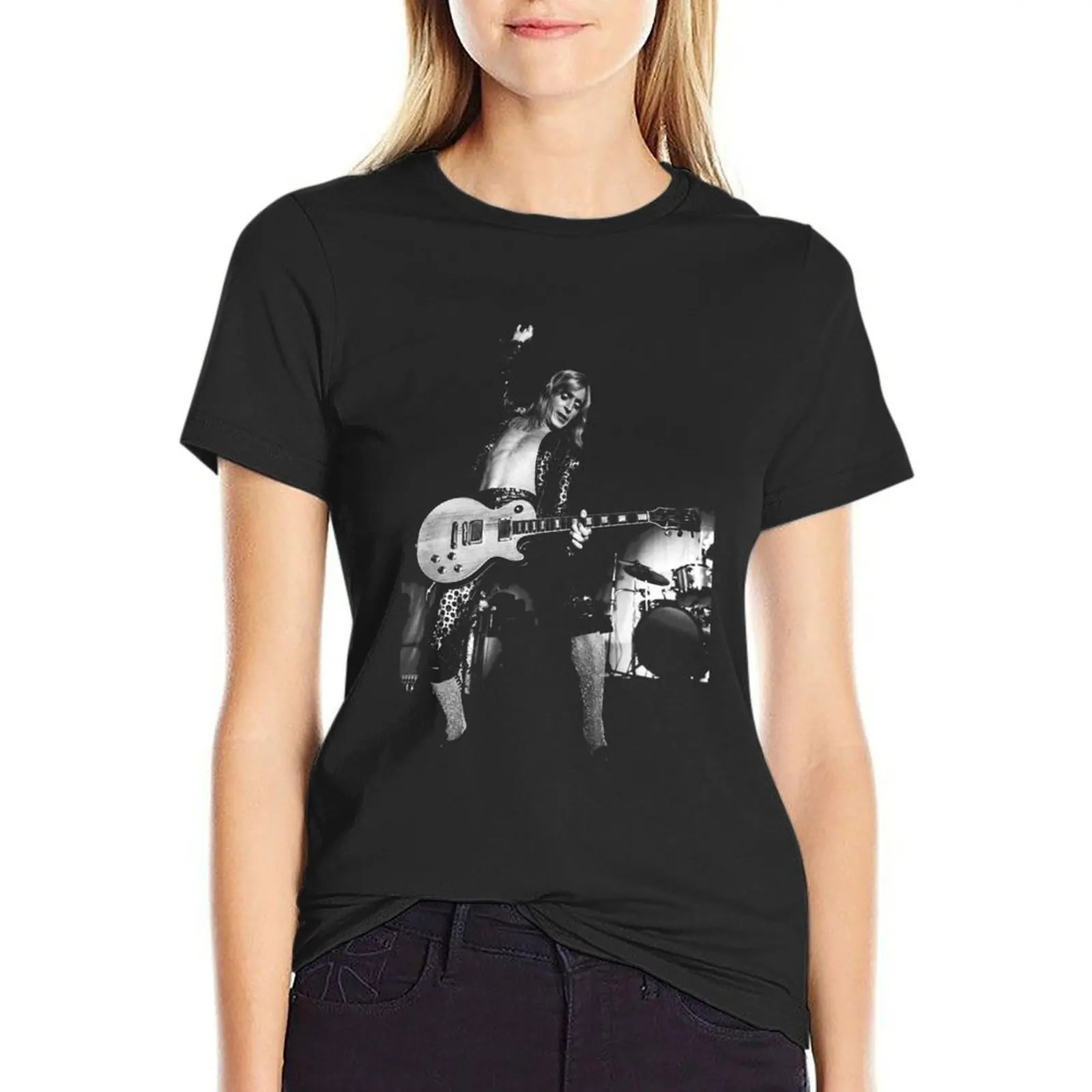 Love English Guitarist Mick Roson Funny Art T-Shirt sports fans plain Women tops