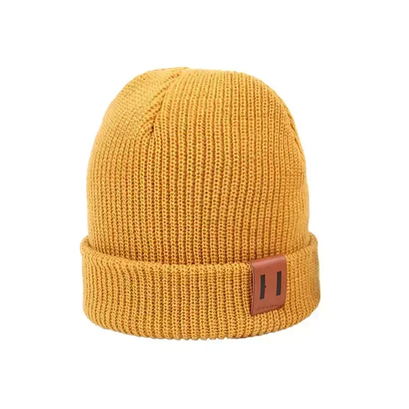 Knitted wool pullover hat for adults and children