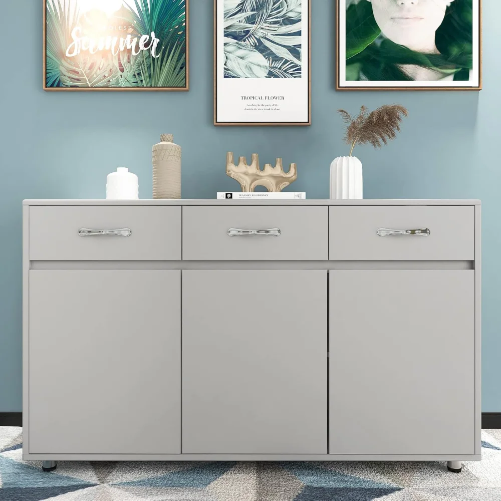 

Storage Drawer File Cabinet Side Cabinet Entryway Console Side Tables with Three Drawers and Three Doors for Office