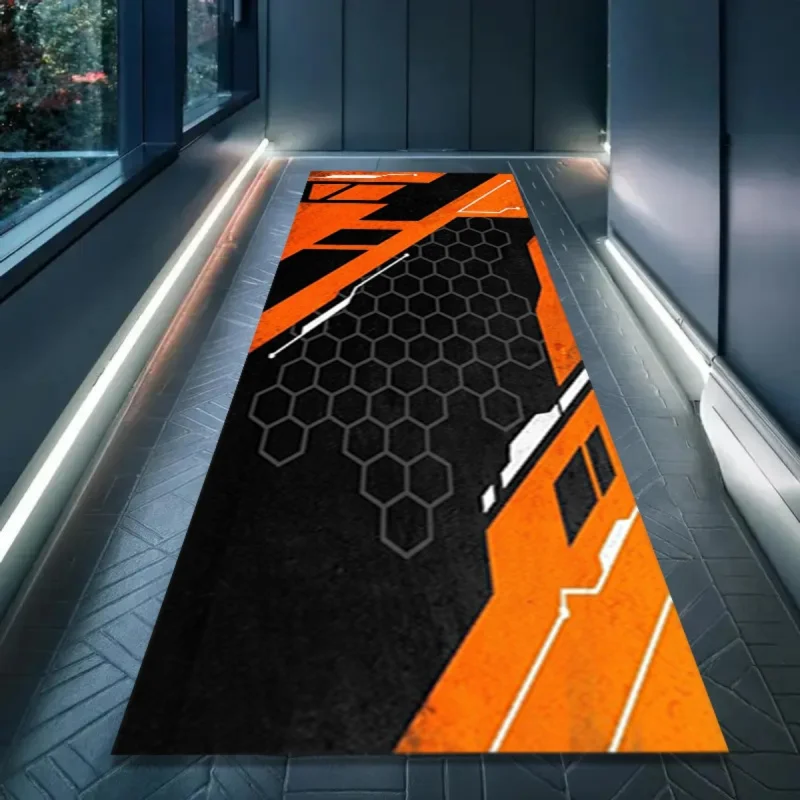 VIKAMA Motorcycle-themed Carpet: Durable, Non-slip Kitchen, Laundry Room, Hallway and Corridor Mat – Home Interior Decoration