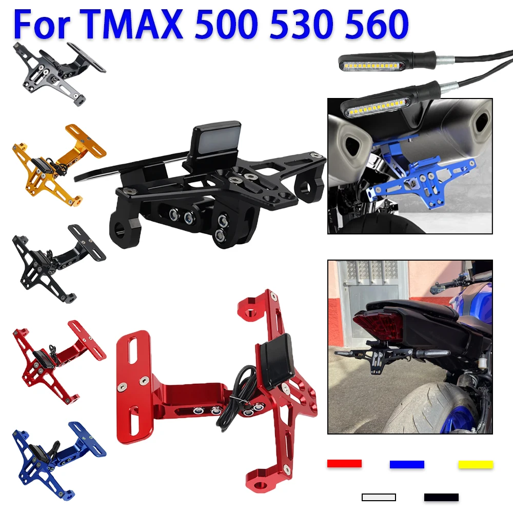 

Turn Signal Light Adjustable Tail Eliminator License Plate Bracket For Yamaha TMAX 530 560 TMAX530 TMAX530 TMAX560 Accessories