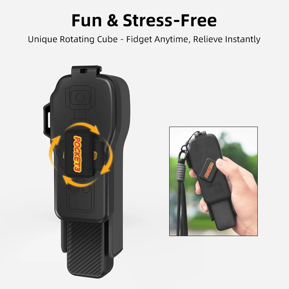 BRDRC Pocket 3 Cover Case Screen Protective for DJI Osmo Pocket 3 Accessories Lens Cap Hard Case CPL/ND Filter Storage Slots