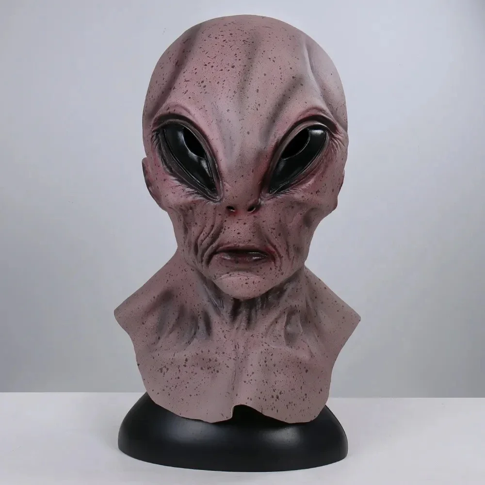 51. Obszar Alien Maska Cosplay Wielkie Oczy UFO Czaszka Lateksowy Kask Halloween Karnawał Przebranie Rekwizyty Kostiumowe