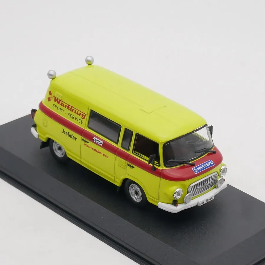 Diecast Ixo 1:43 Scale Barkas B1000 1984 Van Wartburg Rally Team Alloy Car Model view 5