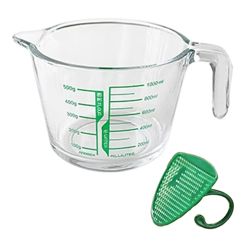 

Temperature Resistant Measuring Cup 500/1000ml Glass Measuring Cup with Spout Precise Scale Kitchen for Microwave