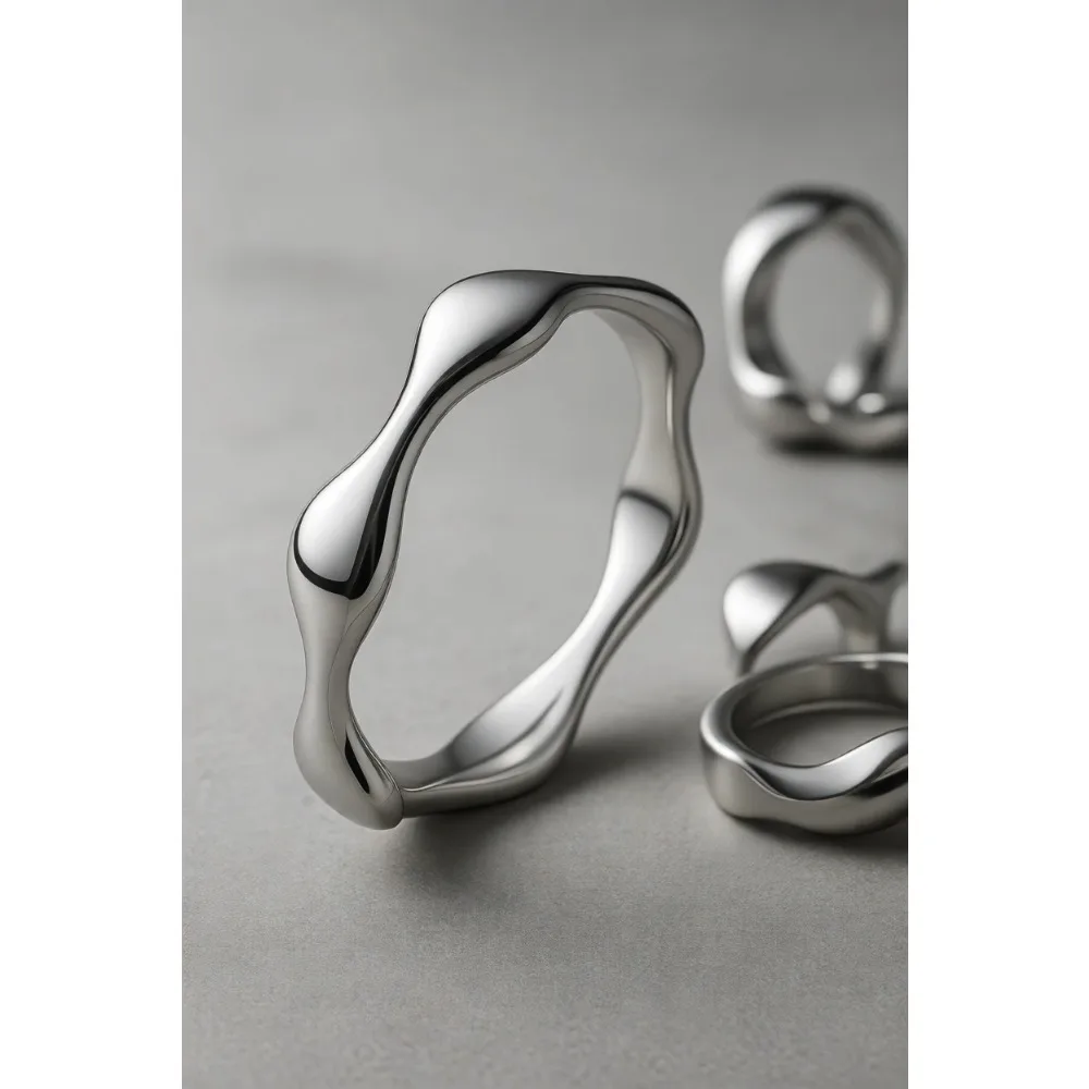 

Кольцо из стерлингового серебра 925 пробы с минималистичным геометрическим дизайном для женщин, обручальное, многослойное, размеры 6-9