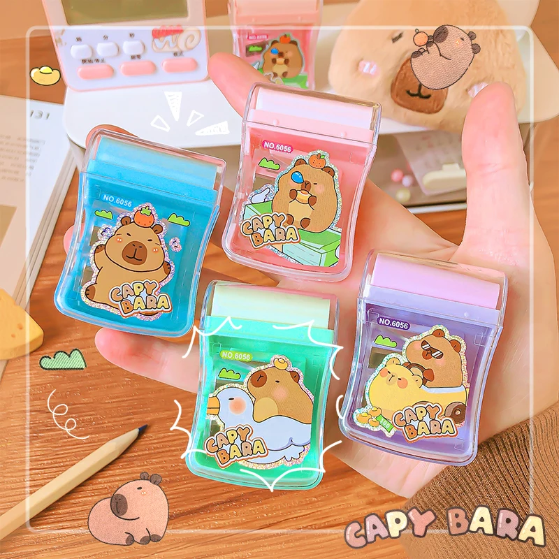 kawaii stationery supplies school useful thing office supplies cute capybara Pencil sharpener eraser aesthetic School supplies