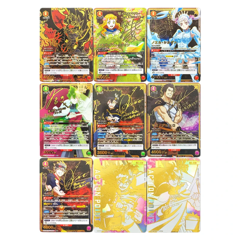 Proxy UNION ARENA Black Clover Asta Yami Yuno Noelle Mimosa UA20BT BCV-1-AP01/02 Seriennummerkarte Japanische TCG Anime-Karten