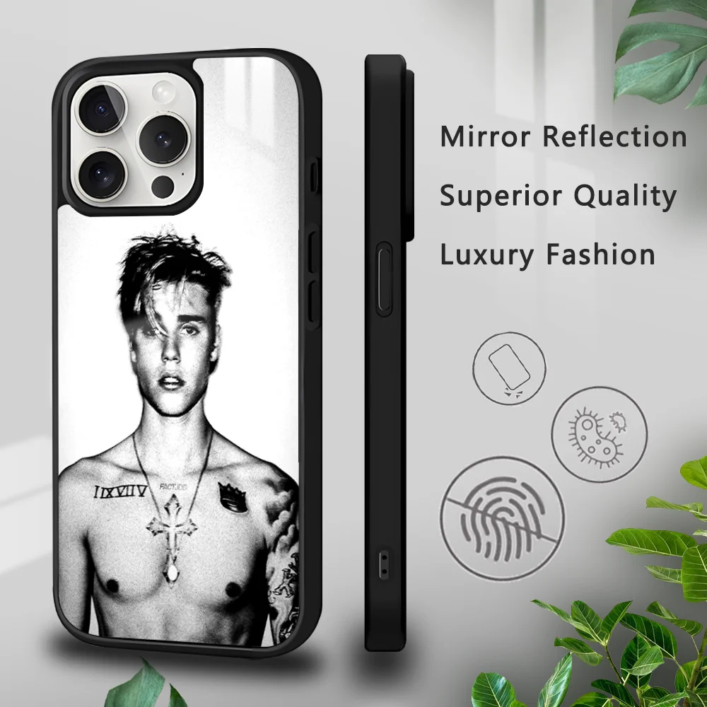 Модный чехол для телефона J-Justin B-Bieber для iPhone 16, 15, 14, 13, 12, 11 Pro Xs Max Mini Plus Celulares Hard Funda