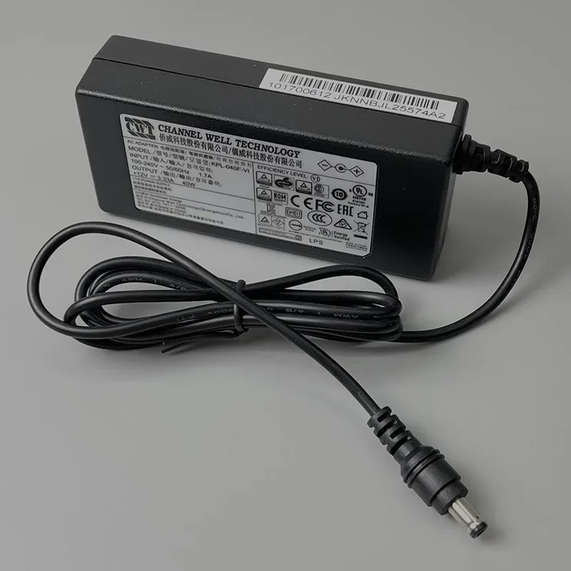 Genuine CWT KPL-040F-VI AC Adapter Charger For HIKVISION 7808HGH 7816HGH Video Recorder Adaptor KPL-040F 12V 3.33A 40W 5.5x2.1mm