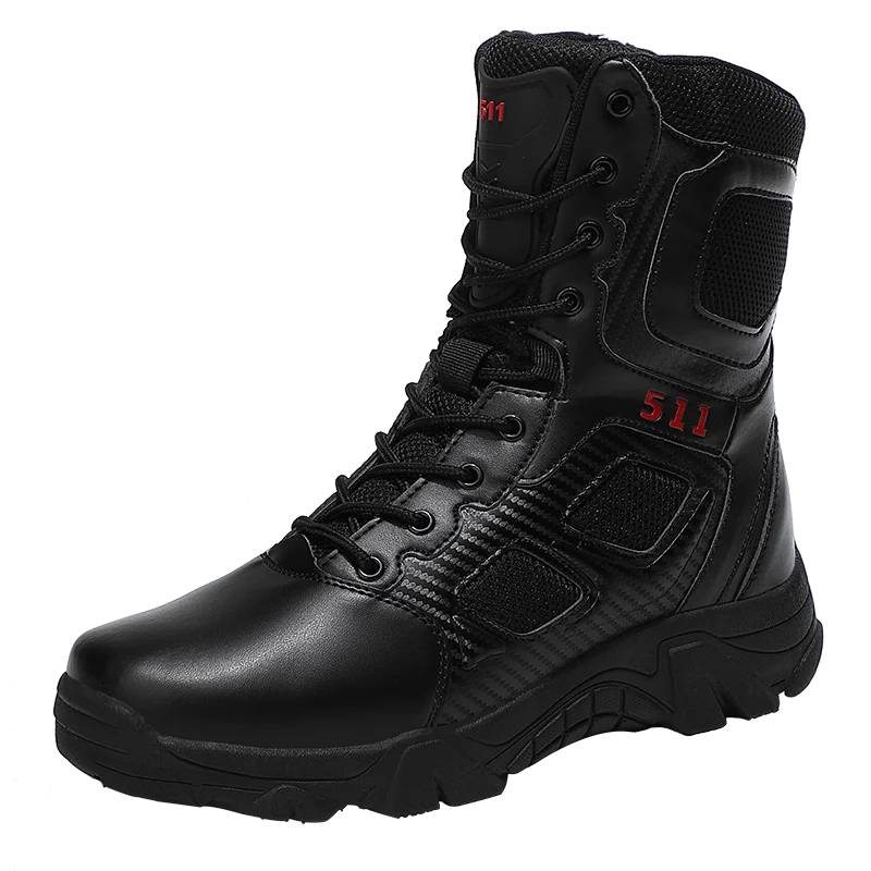 Botas de combate para el desierto para hombre, botas tácticas antideslizantes para exteriores, senderismo, tobillo en el desierto, Zapatos de caza, botas de trabajo de seguridad para hombre, Botines Zapatos