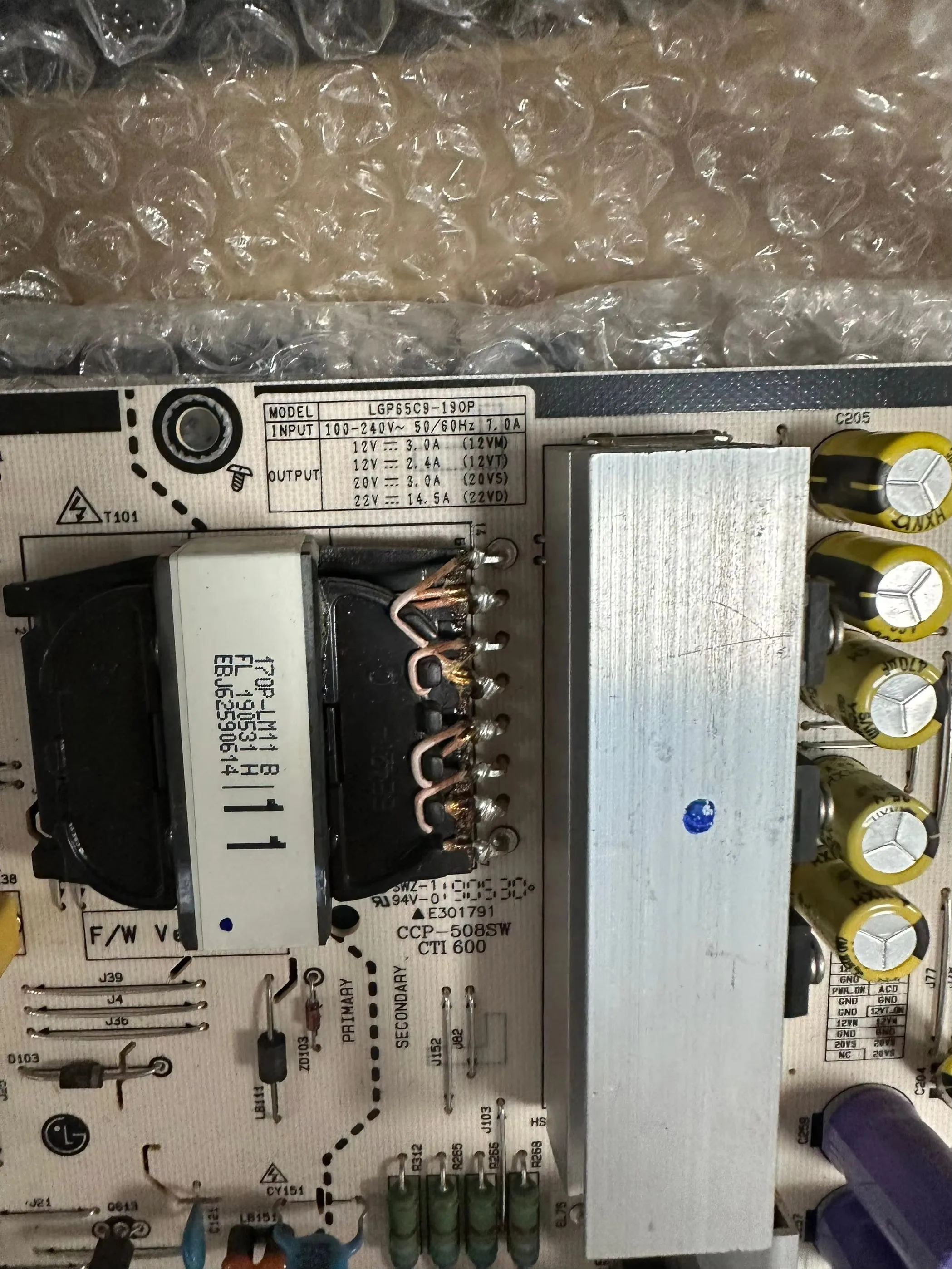 

Good work for LGP65C9-190P/EAX68364701(1.9) EAY65170411 used and orignal