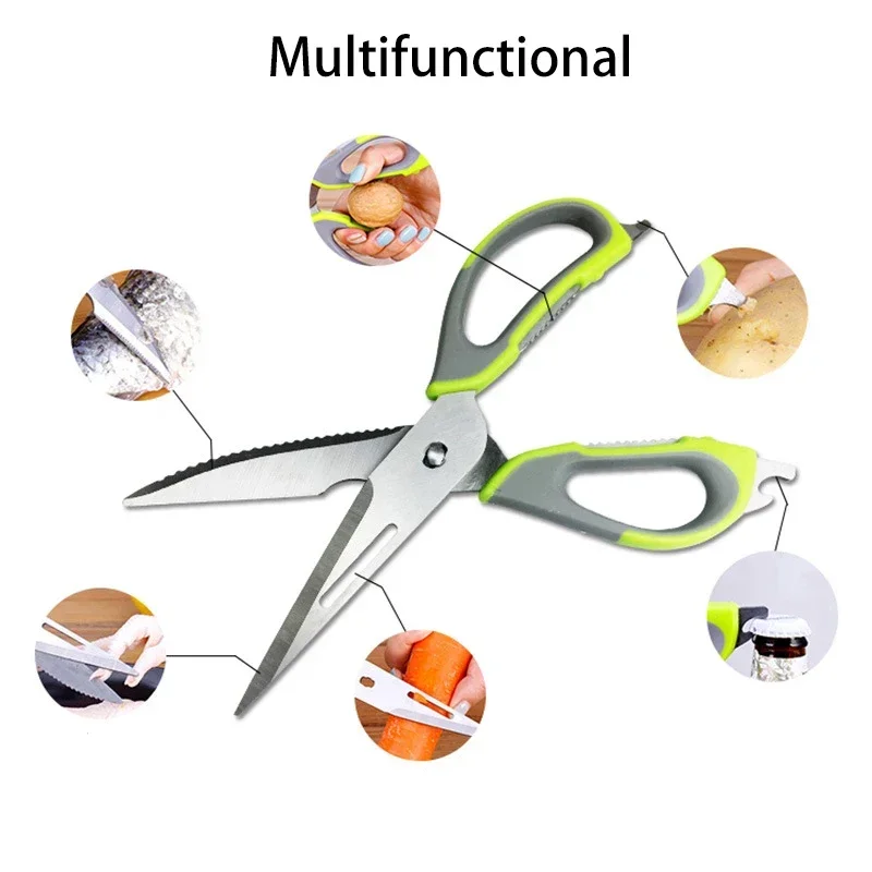 Kitchen Scissors Multi-function Seafood Scissors Detachable Chicken Bone Scissors Easy To Clean Cooked Kitchen Supplies