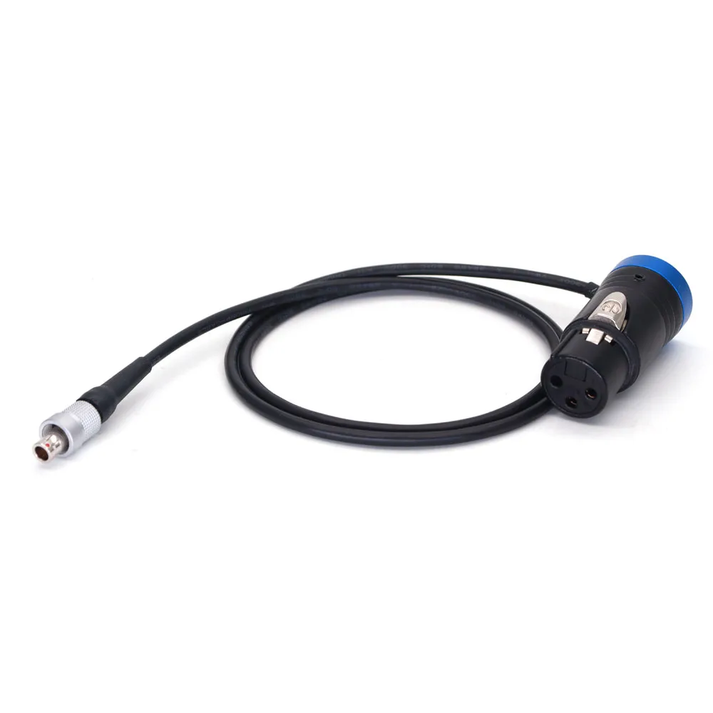 Low profile XLR 3-pin female to FVB 3pin audio cable for Sennheiser SK2000 transmitter Containing noise reduction chips