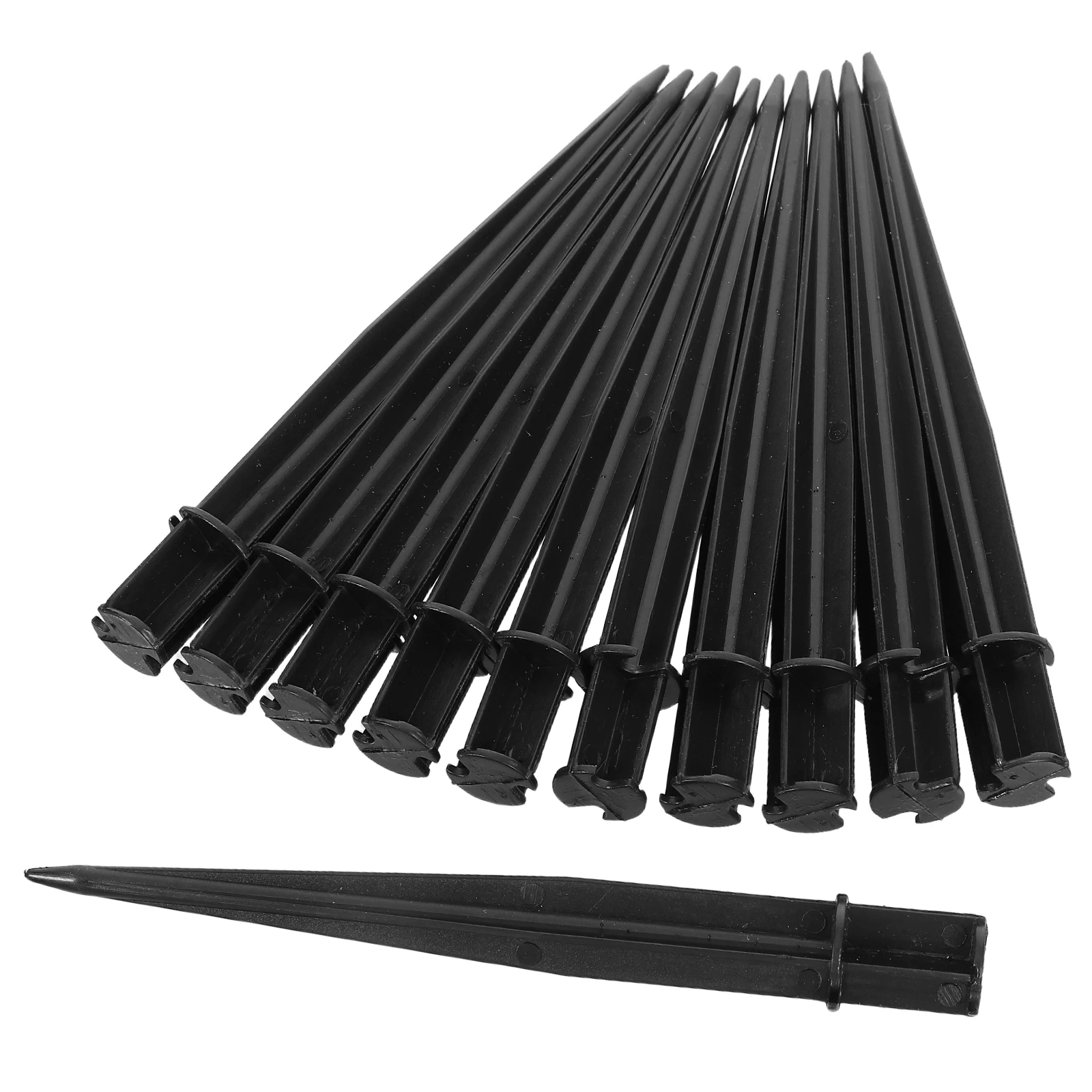 10 szt. Plastikowe Kołki do Lamp Solarnych, Zamienniki Kołków do Oświetlenia Ścieżek Zewnętrznych, Uchwyty do Lamp Ogrodowych, Akcesoria, Pręty do Umożliwiania Ustawiania w Ziemi