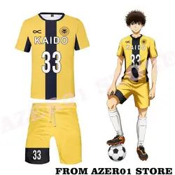 Camiseta Aoashi Ao Ashi para hombre y mujer, traje de dos piezas, uniforme de fútbol, Cosplay Merch