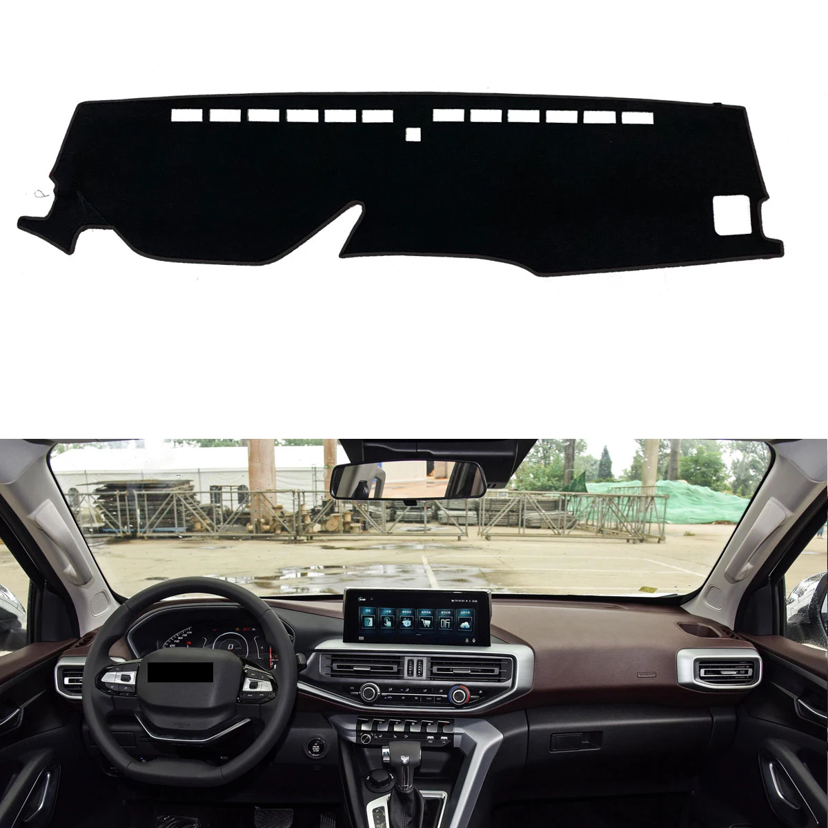 Car Dashboard Mat for peugeot landtrek Dash Board Cover Sunshade Pad Mats Carpet Dashmat changan F70 hunter kaicene fiat titano