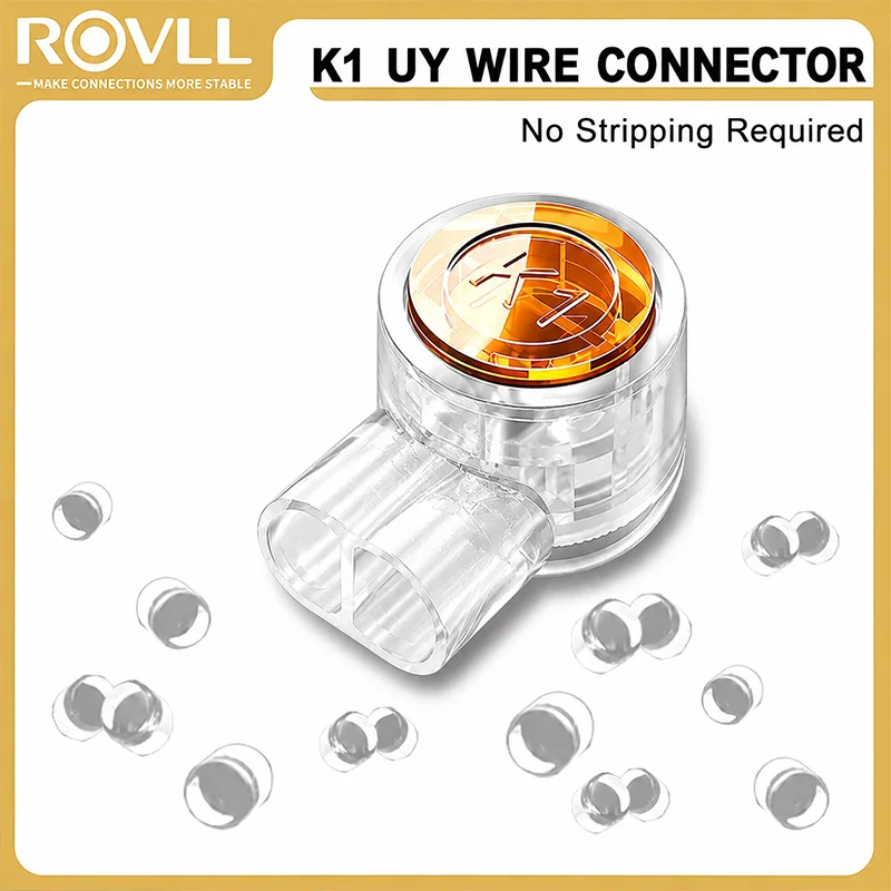 ROVLL K1 Butt Splice Connector Waterproof Gel Filled Wire Splice Connector RJ45 RJ11 Ethernet Telephone Network Cable 50/100PCS
