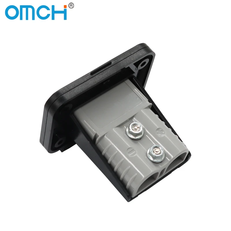 OMCH 1/2/5PCS 50A/120A/175A 보트 트럭 케이블 커넥터 플러그 용 마운트 브래킷 패널 커버가있는 이중 극 플러그 커넥터 용