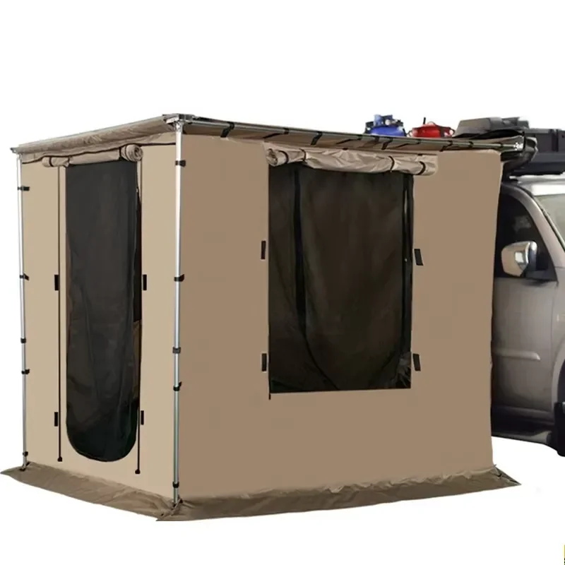 Outdoor Tent Canopy with Sunshade and Rainproof Sunproof Fabric Used in Combination with the Car Sunroof Sunshade Canopy
