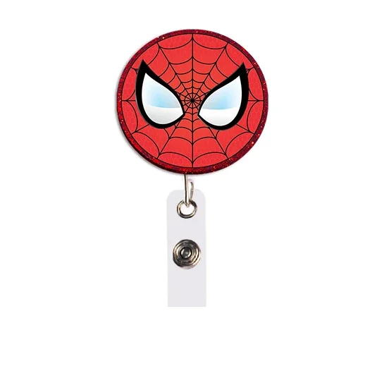 

50mm Glitter Acrylic Reel Clip for Phone Case Retractable Badge Reel Card Holder Bracket Reel Clip