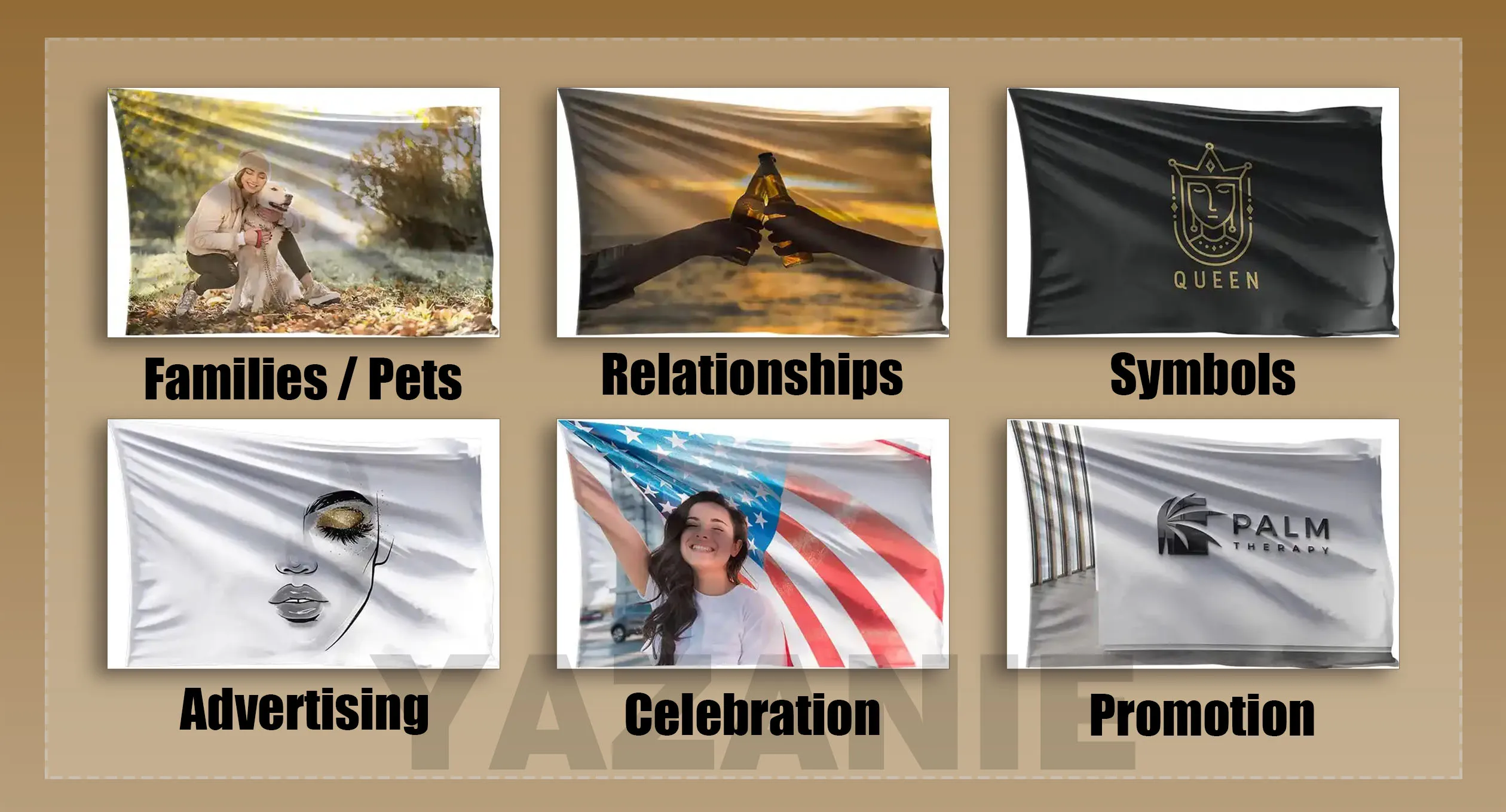 Single Double Sided Polyester Custom Flag 3x5/4x6/5x8FT with Brass Grommet Small Big Personalized Your Own Design Logo Text Flag