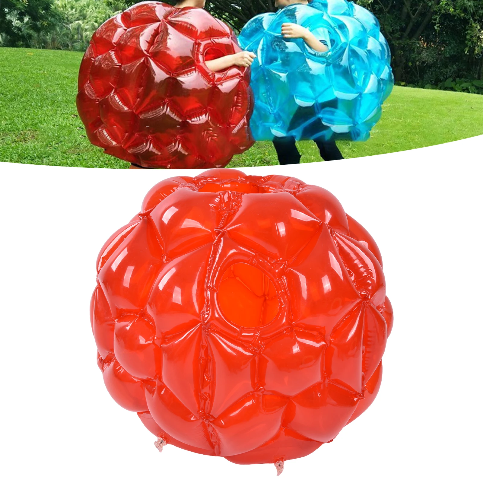 Bola de parachoques inflable, Bola de burbuja de cuerpo portátil plegable de 23,6 pulgadas para juegos de reunión familiar, barbacoas, cumpleaños