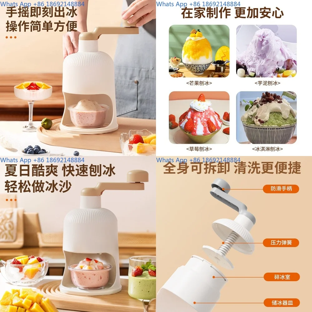 

Manual Home Ice Shaver Portable Snow Ice Machine for Summer Use Small Size Perfect for Making Crushed Ice