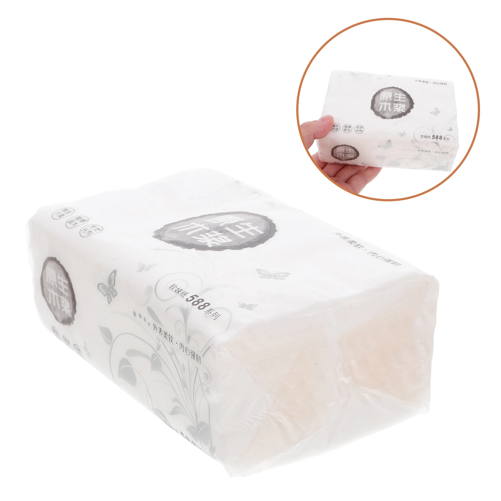 8 قطعة مناديل ورقية مصنوعة من لب الخشب ناعمة وآمنة للبشرة الحساسة متعددة الاستخدام للمنزل والفندق ومطعم البار والأماكن العامة يوميًا #3