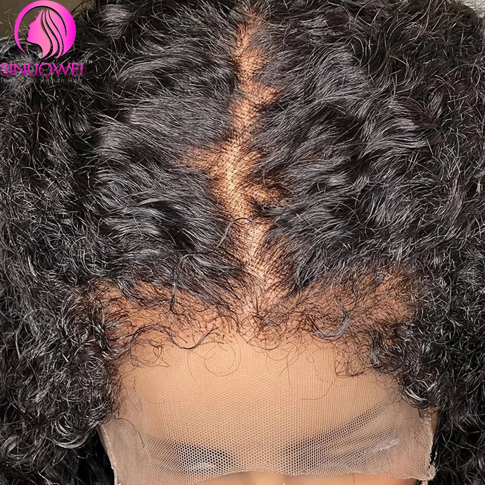 Kinky Curly Lace Front Pruik Human Hair 13X4 Lang Diep Krullend Transparant Kant Pruik Voor Vrouwen Natuurlijke Kleur Braziliaanse Remy Hair Pruiken