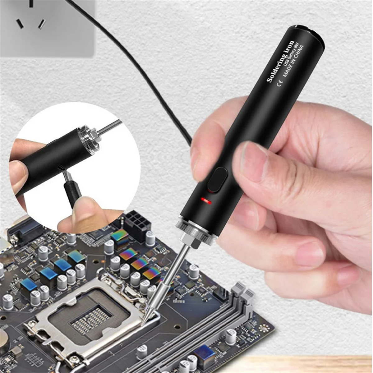 Usb Soldering Iron Charging Usb Electric Soldering Iron 18650 Lithium Battery Third Gear Working Temperature Switching