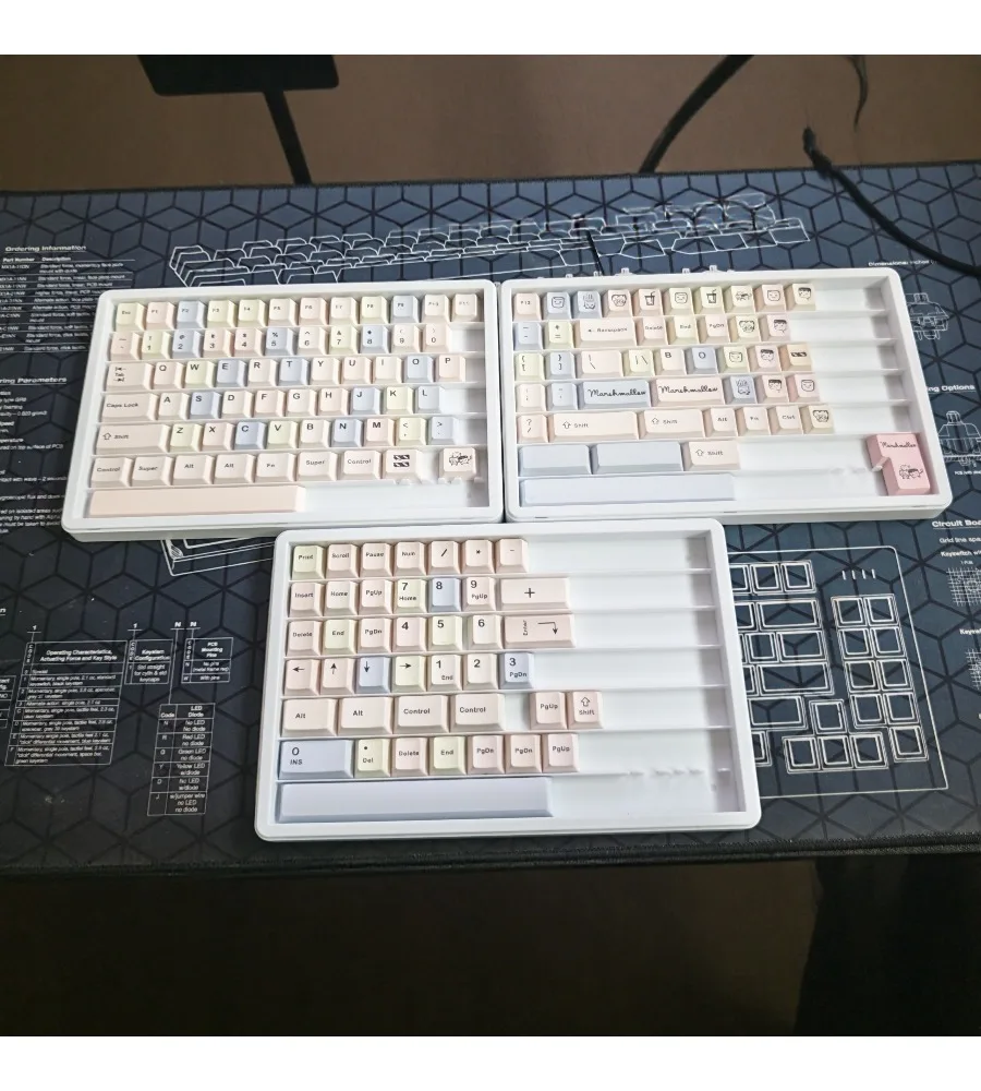 Sugar keycaps are made of extra-thick material 1.8-1.9 mm thick original factory height five-sided sublimation keycaps