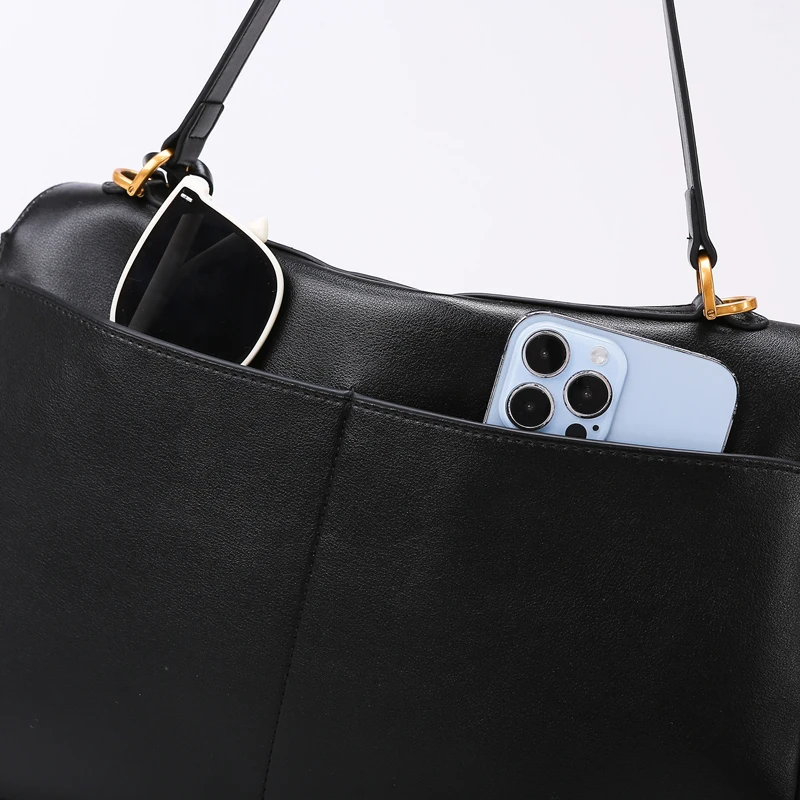 Genuine Leather Gold Retro Bag Large Capacity Tote Bag High Quality Versatile Handbag Crossbody Bag сумки копии брендов