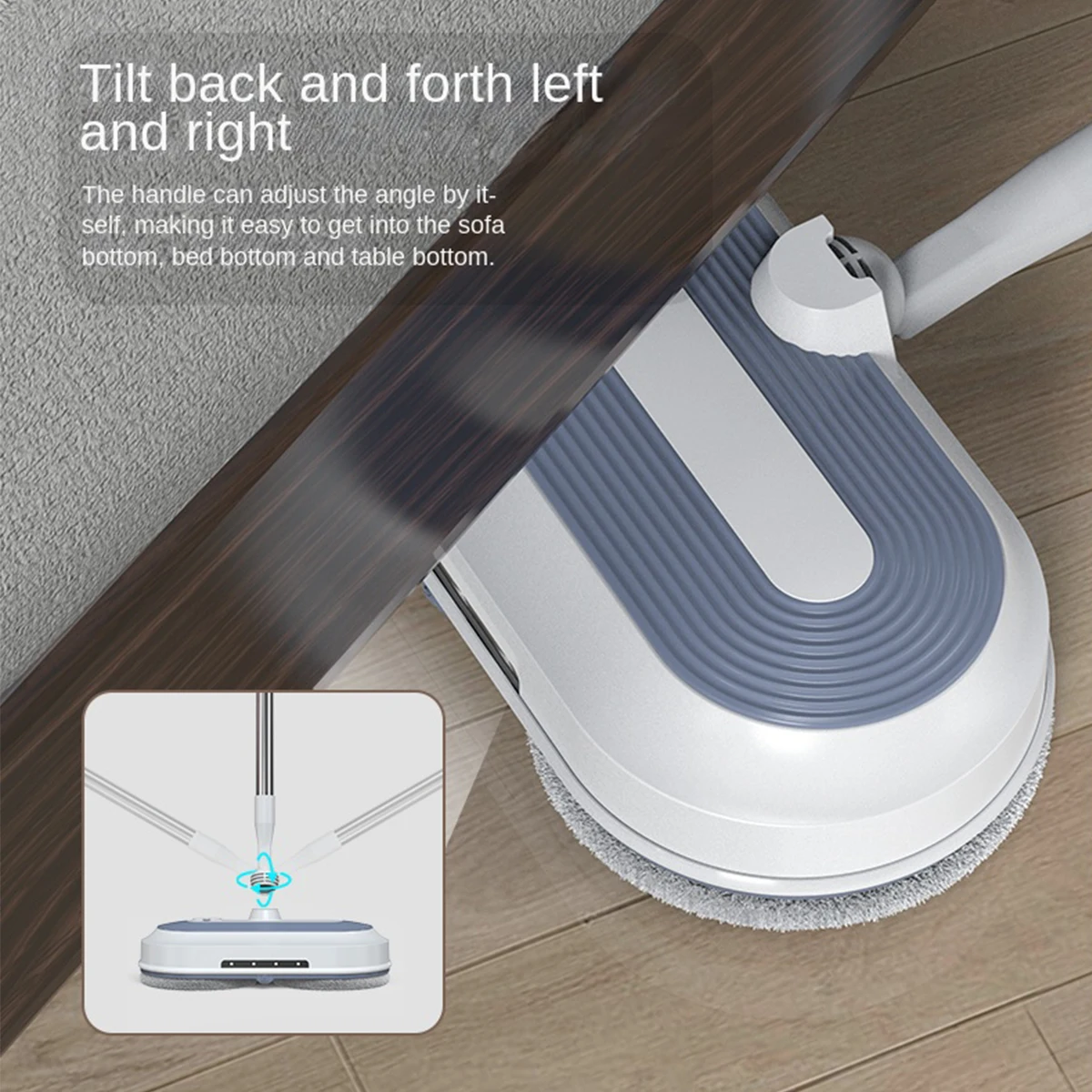 MOCATT Intelligent Wireless Electric Mop,Wet Dry Dual-Purpose Rotating Suction Mop,Car Home Glass Ceiling,Doors, Windows,Floors