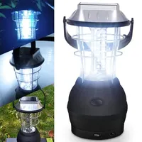 Solar Camping Lantern Rechargeable Portable Tent Lights Hand Crank Outdoor Waterproof Emergency Lamp Multifunctional Flashlight