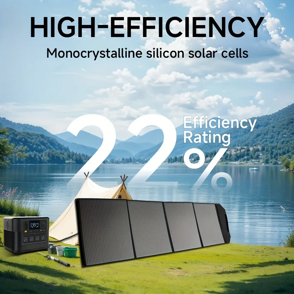 

2000W solar panel, foldable solar panel, portable charger, suitable for travel/RV/vacation/outdoor/camping.