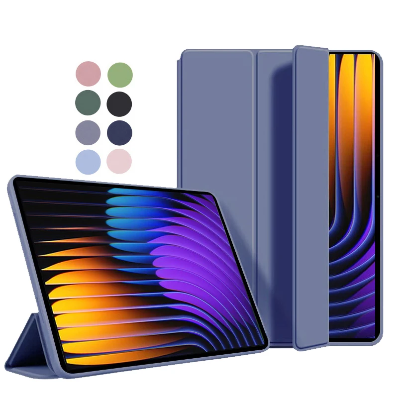 

Чехол для Xiaomi Pad 7 Pad7 Pro, 11,2-дюймовый складной чехол-подставка, мягкая силиконовая задняя крышка для планшета Funda Xiaomi Pad 7 Pad 7 Pro, чехол