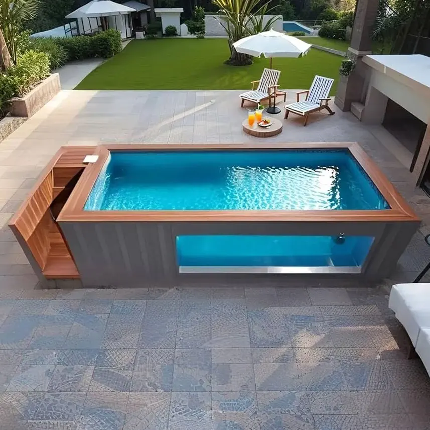 WPC Swimming Pool Practical Replacement For In‑Ground Pool Ideal Where Ground Digging Is Restricted In Residential Commercial