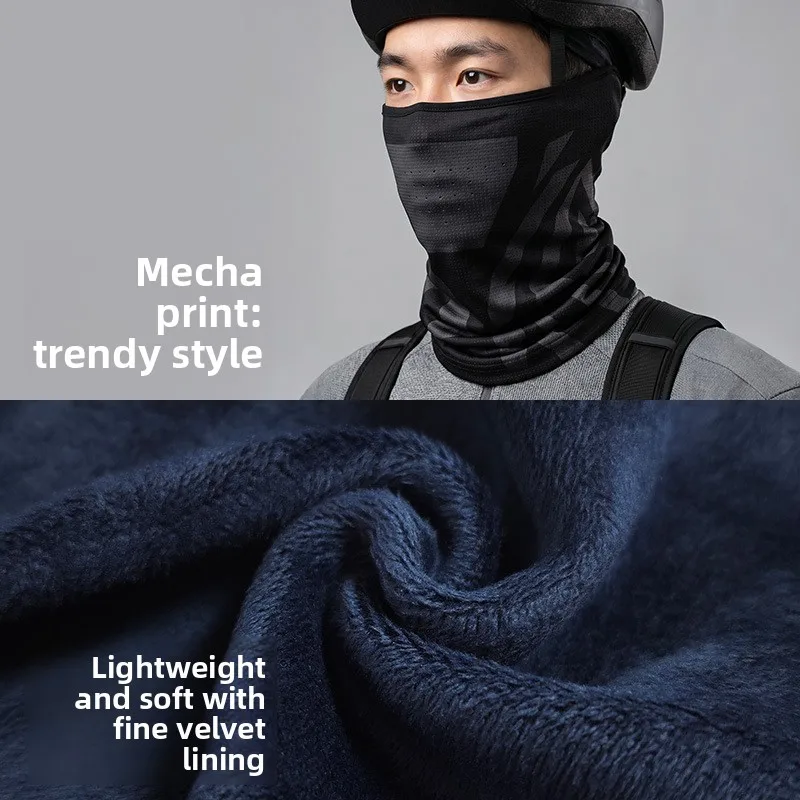 Thickened Thermal Winter Neck Gaiter Balaclava Polar Fleece Windproof Breathable Full Face Cover for Ski Hiking Riding Outdoor