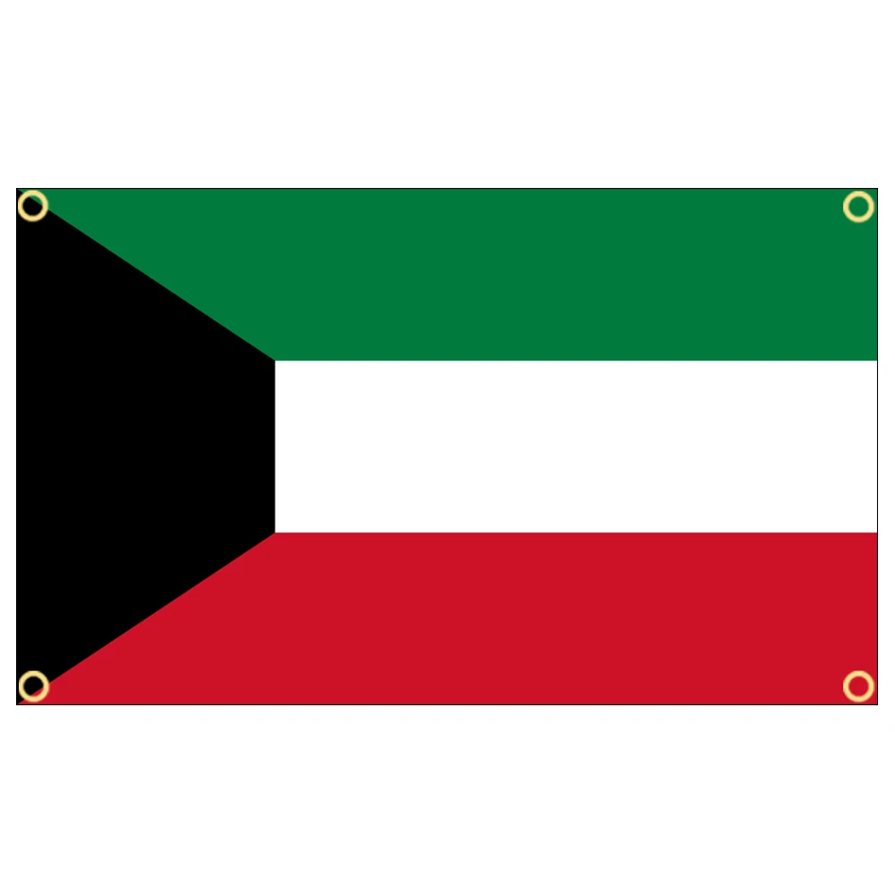 2×3FT Kuwait Emblem Flag Polyester Printed Banner Tapestry For Decor