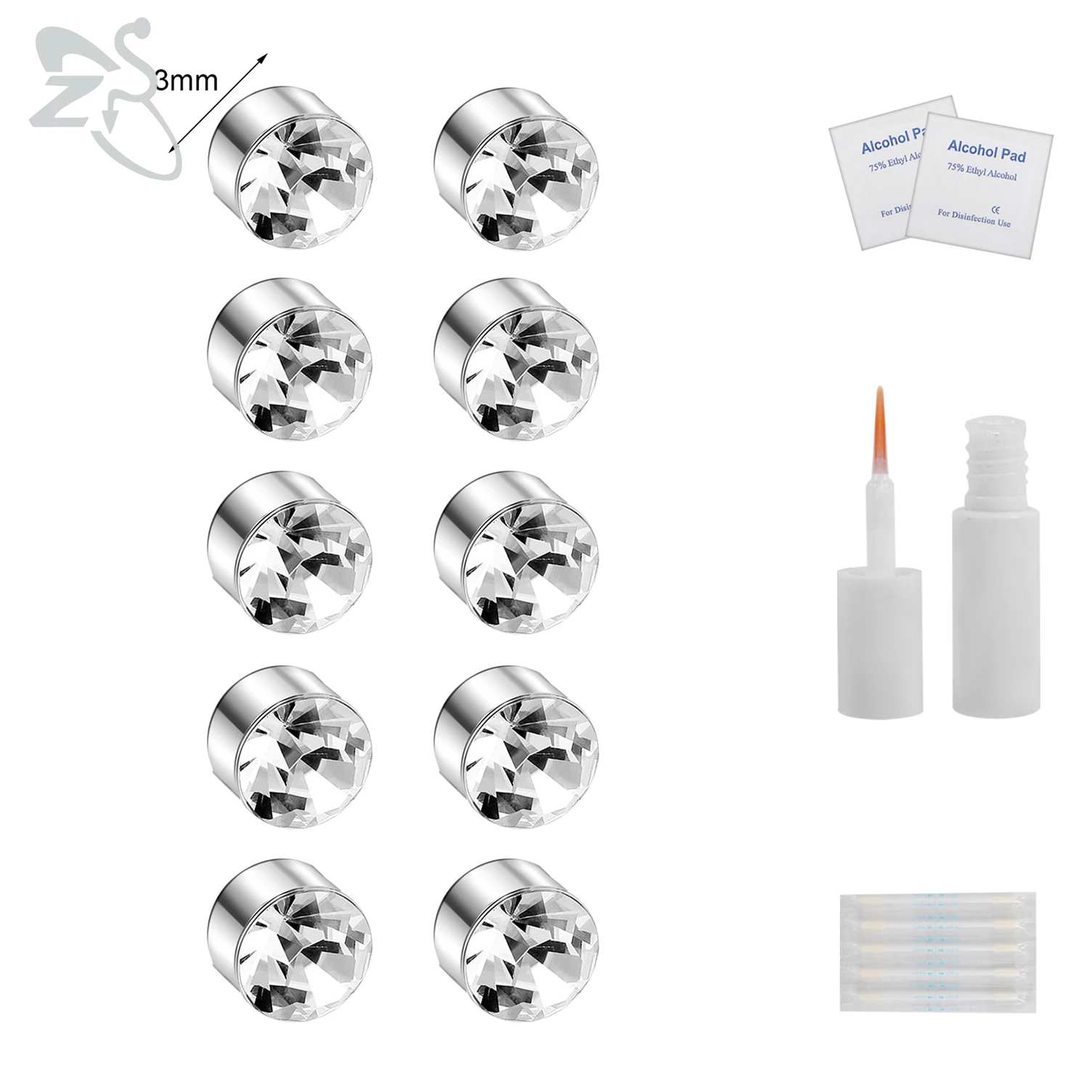 Fake Eyebrow Ring Set for Non-Piercing Body Jewelry