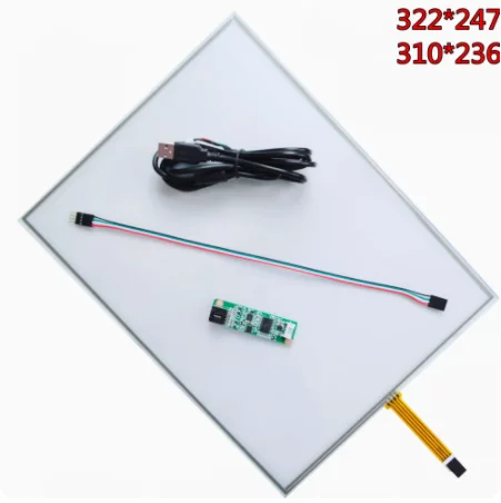 15-inch 4-wire resistive touch screen control panel 322*247