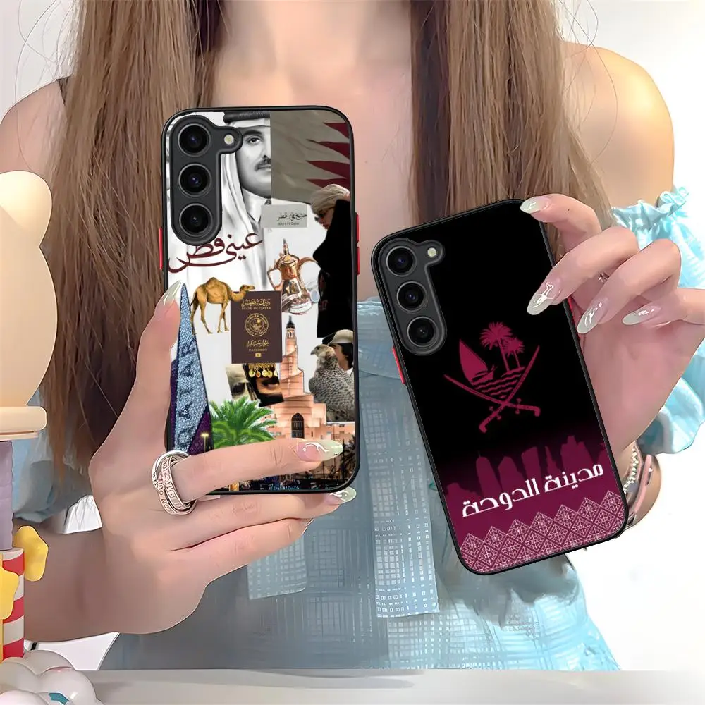 

Чехол для мобильного телефона с флагом Катара для Samsung Galaxy S25 S24 S23 S22 S21 Plus FE, ультрацветный силиконовый чехол, красивый чехол