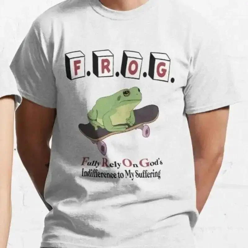 Frog Fully Rely On God's Indifference To My Suffering T Shirt y2k aesthetics