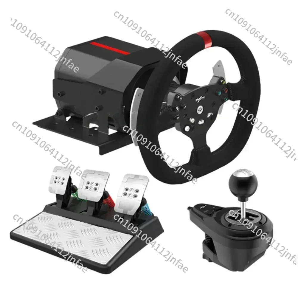 

V99 Racing Steering Wheel with Force Feedback for Xbox Series X/S/PS4/PS5/PC, 270° Rotation & Adjustable Pedals