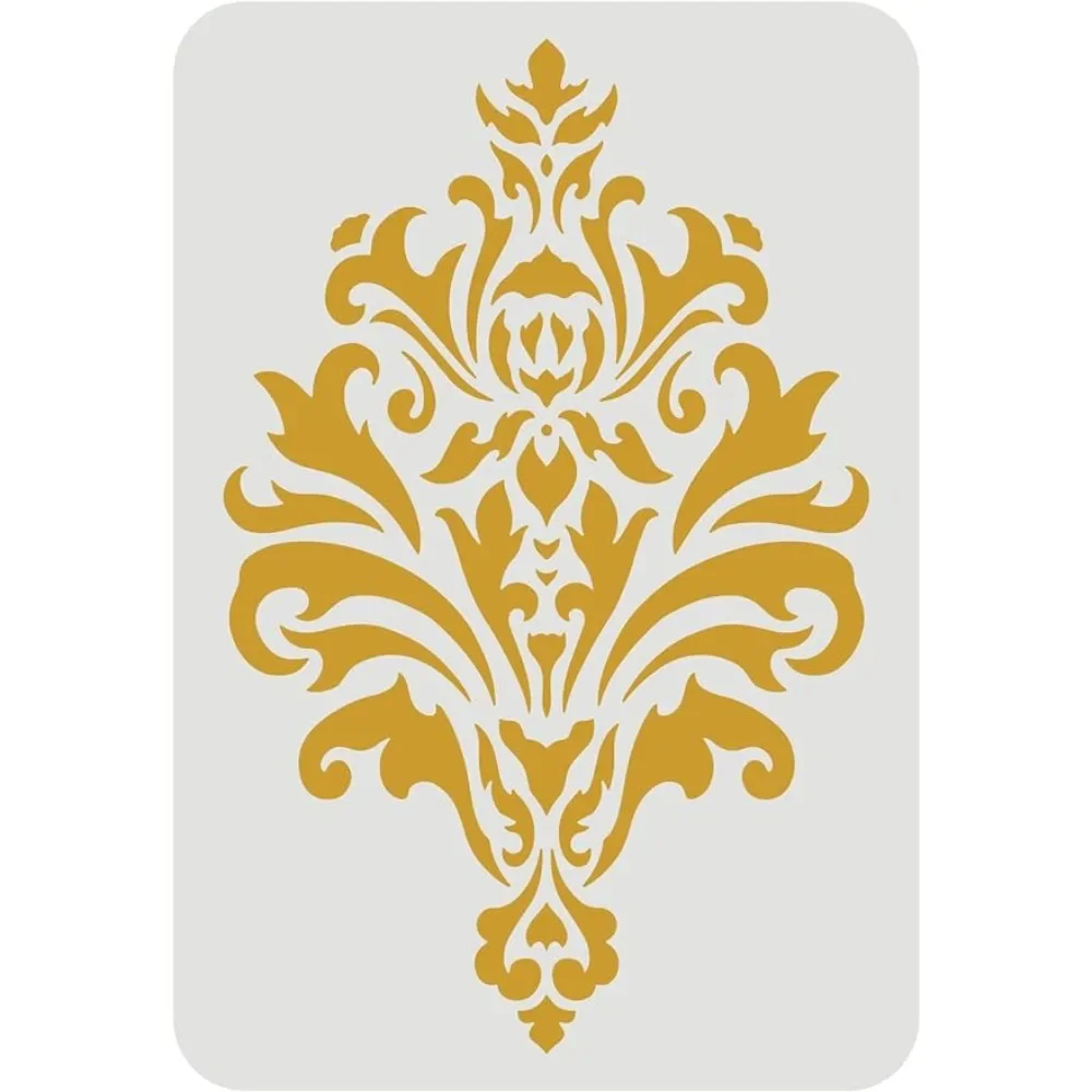 

Damask Stencil 11.7x8.3inch Reusable Damask Wall Stencil Damask Floral Stencil for Painting Floral Allover Pattern Stencils