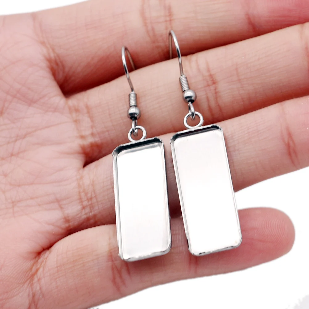 

50pcs Setting Earring Wire Diy Earring Supplies Hooks Crafting Supplies Stainless Steel Jewelry Making Accessories