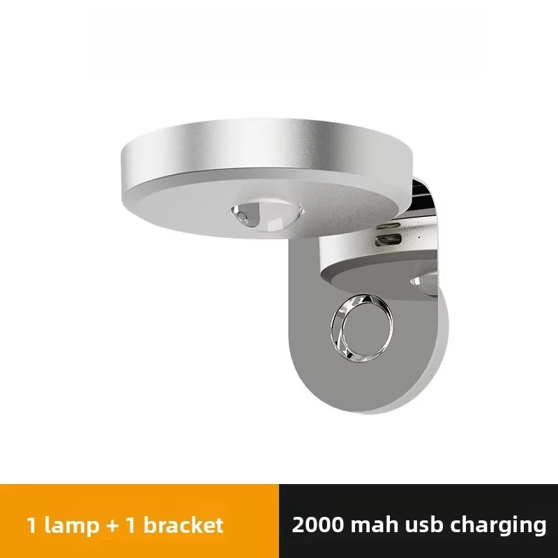 Rechargeable Wireless Spotlight Remote Control Wall Lamp Induction No Punch Required Ideal for Background Painting Decor Light